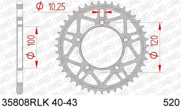 AFAM Steel Ultra-Light заден Spropet 35808-520 35808RLK-41
