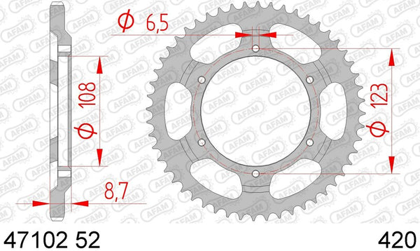 AFAM Steel Standard заден Spropet 47102 - 420 47102-52
