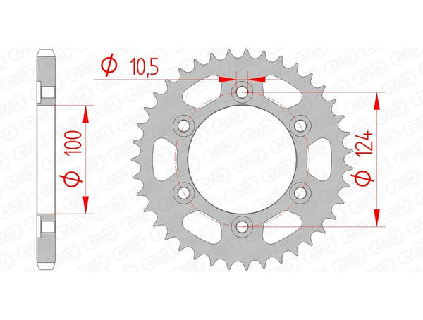 AFAM STEEL STANDARD REAR SPROPET 50609 - 525 50609-39
