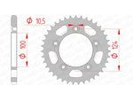 AFAM Steel Standard bakdrev 50612 - 525, kompatibelt med Ducati 749 och 999 modeller. Precisionsdesign för optimal kraftöverföring.