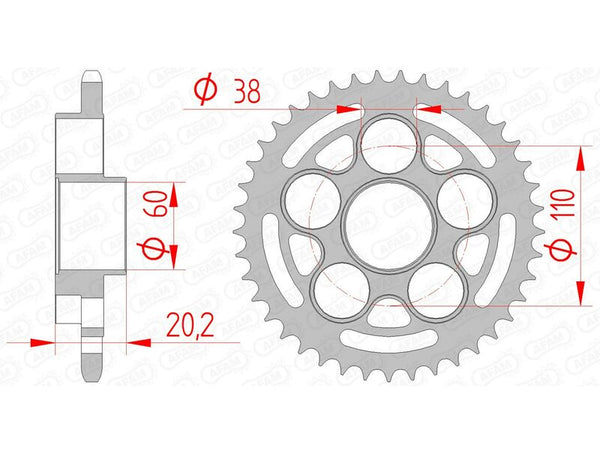 AFAM STEEL STANDARD REAR SPROPET 50614 - 520 50614-41