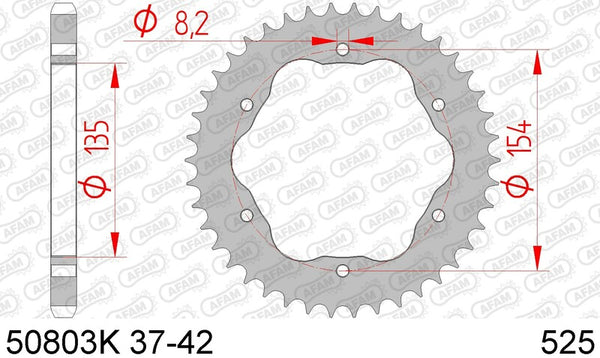 AFAM STEEL STANDARD REAR SPROPET 50803K - 525 - Requires an AFAM REAR SPROPET CARRIER 50803K -40