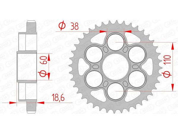 AFAM STEEL STANDARD REAR SPROPET 50900 - 530 50900-40