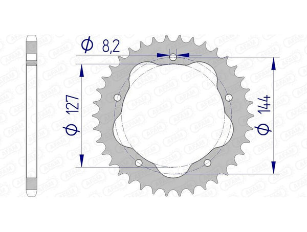 AFAM Aluminium Carw Sproces 51607 - 520 - Изисква заден носител на Spropet 51607-40 AFAM