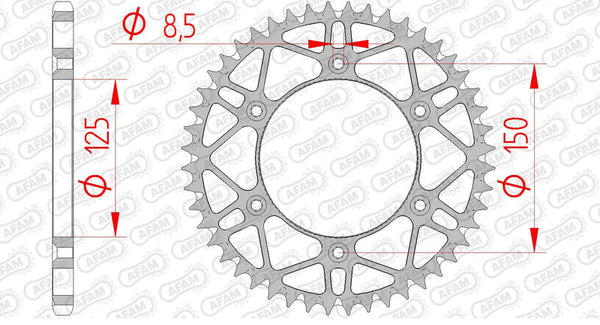 Afam Steel Self -Cleaning заден Spropet 71304 - 520 71304SLK+52