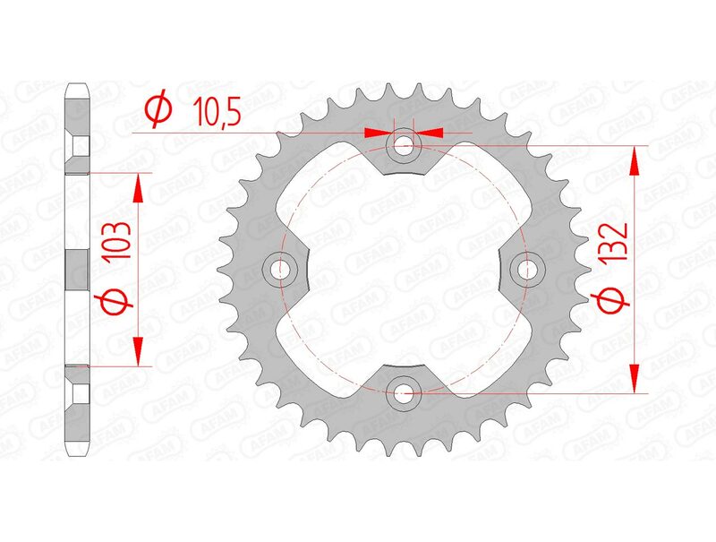 AFAM Steel Standard задно смоно 71305 - 520