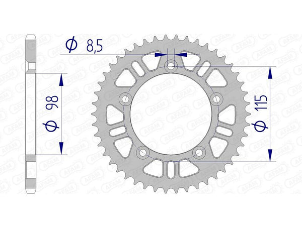 AFAM алуминиев заден говори 72101 - 420 72101n -46