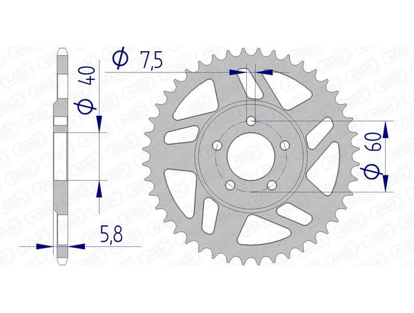 AFAM алуминиев заден пюре 72103 - 415 72103N -44