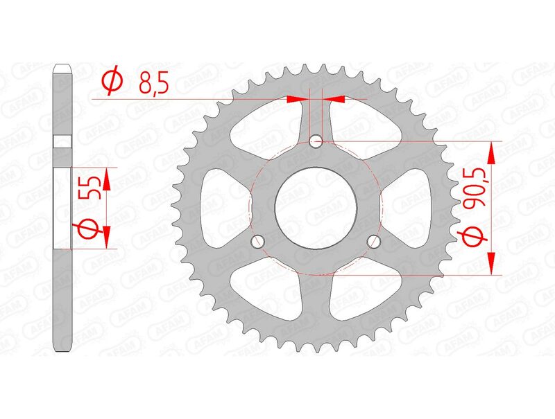 AFAM Steel Standard задно смоно 80104 - 420