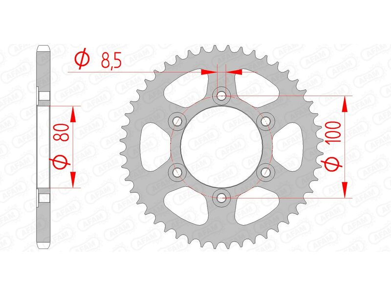 AFAM Steel Standard задно смоно 80105 - 420