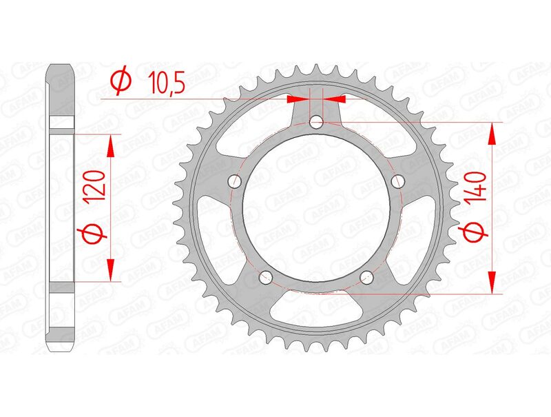 AFAM Steel Standard задно смоно 86603 - 530