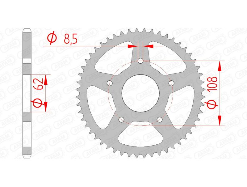 AFAM Steel Standard задно смоно 92122 - 420