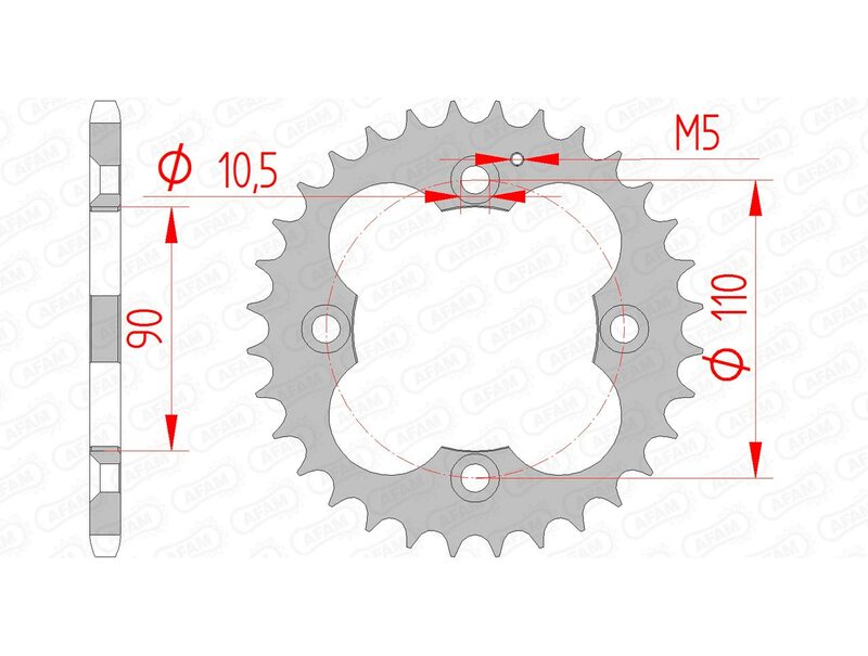 AFAM Steel Standard задно смоно 92324 - 520