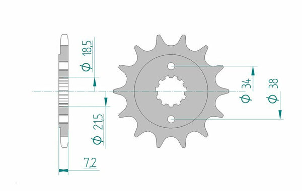 AFAM Steel Standard Front Sprock 20320 - 520 20320-12
