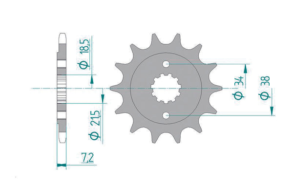 AFAM Steel Standard Front Sprock 20320 - 520 20320-13