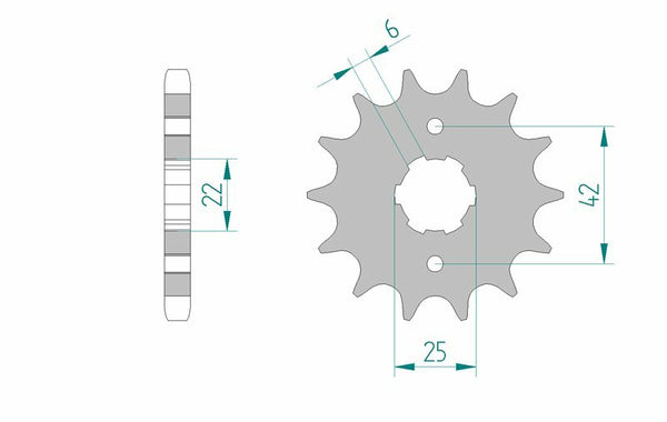 AFAM Steel Standard Front Sprock 20400 - 530 20400-17