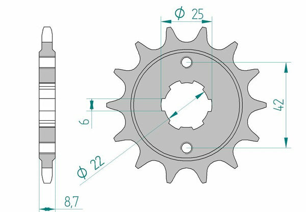 AFAM Steel Standard Front Sprock 20401 - 520 20401-16