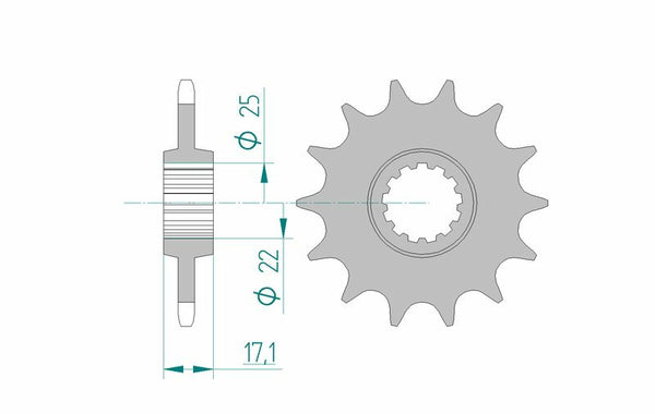 AFAM Steel Standard Front Sprock 20407 - 520 20407-15