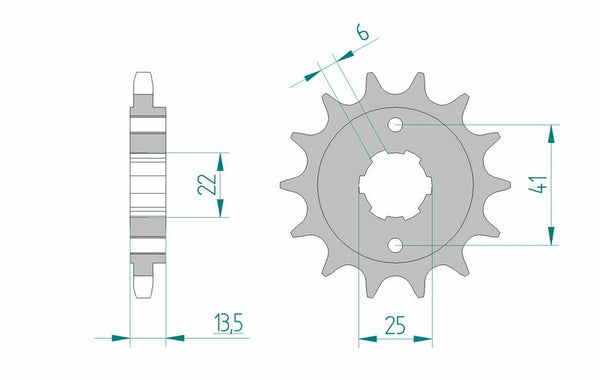 AFAM Steel Standard Front Spook 20506 - 525 20506-16