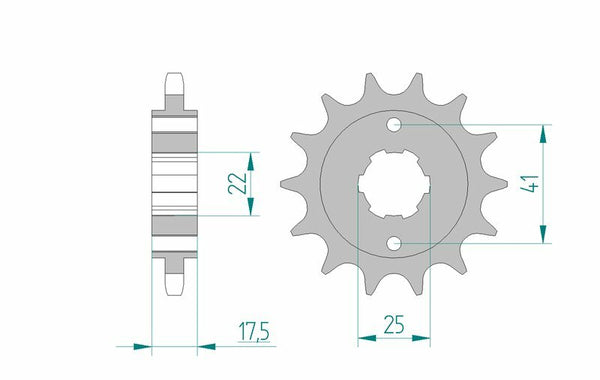 Afam Steel Standard Front Spook 20513 - 525 20513-15