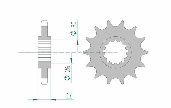 Afam Steel Standard Front Spook 20603 - 530 20603-15