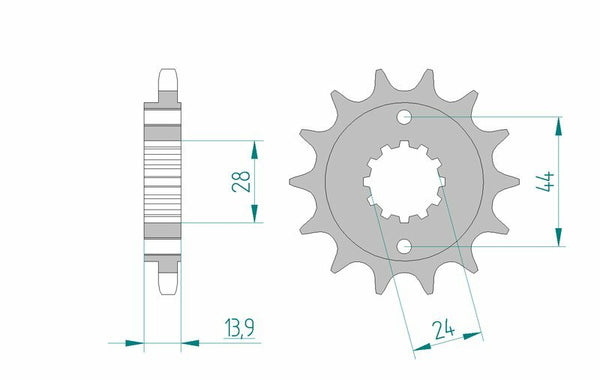 AFAM Steel Standard Front Sprock 20606 - 525 20606-16