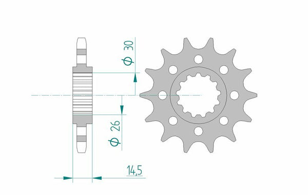AFAM Steel Standard Front Sprock 20609 - 525 20609-17