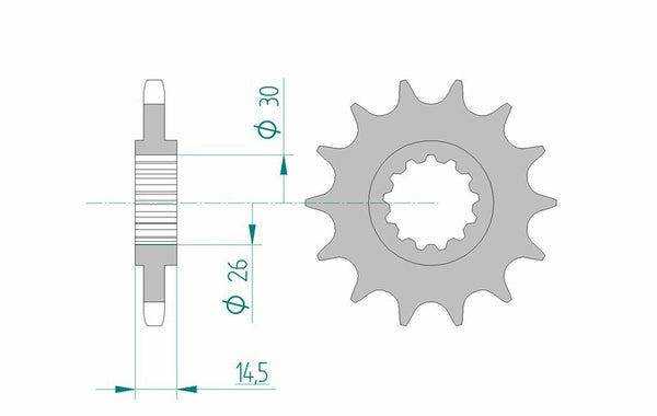 AFAM Steel Standard Front Sprock 20611 - 525 20611-15