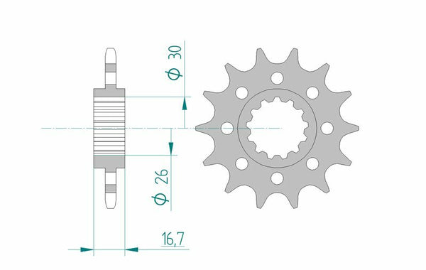 AFAM Steel Standard Front Sprock 20613 - 520 20613-15