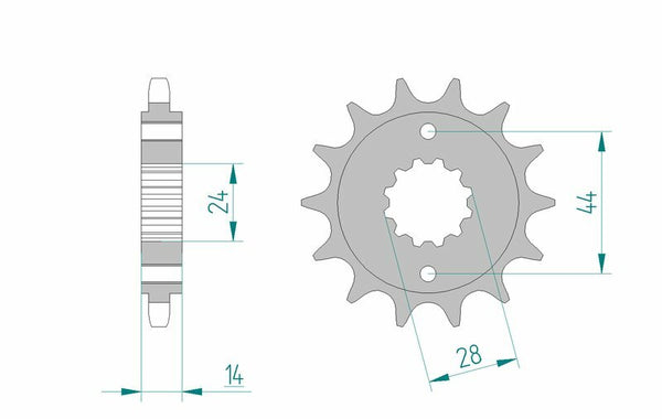 AFAM Steel Standard Front Sprock 20614 - 525 20614-17