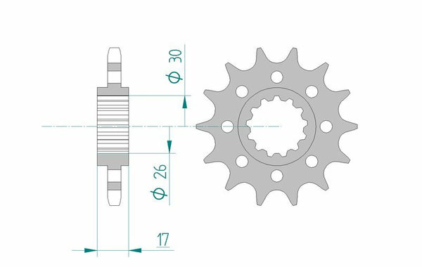 AFAM Steel Standard Front Sprock 20615 - 525 20615-16