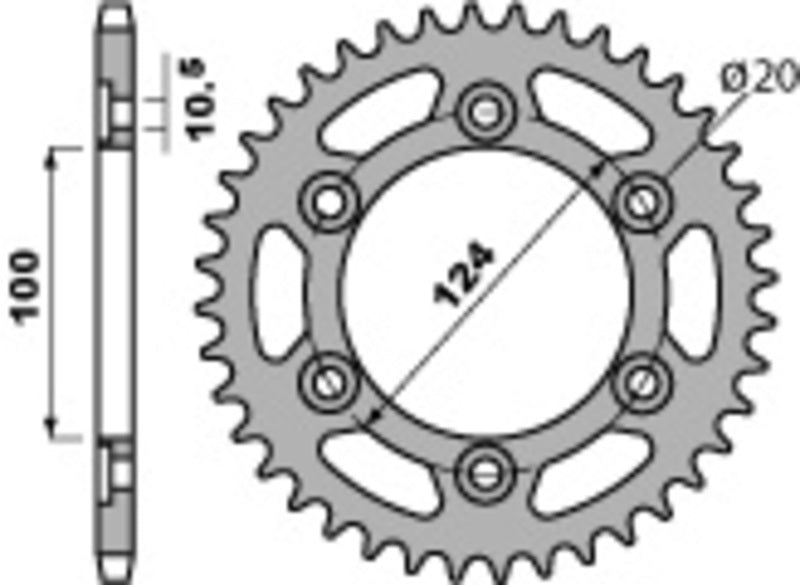 PBR Standard C45 Steel задно сколче 1027 - 520 1027 45 C45