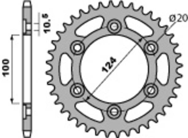 PBR Standard C45 Steel заден прок 1027 - 520 1027 44 C45
