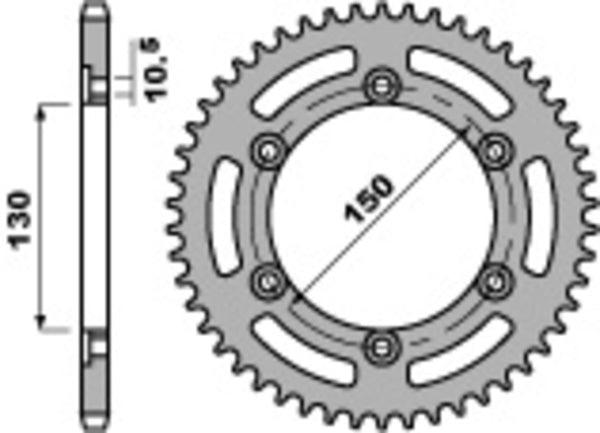 PBR Standard C45 Steel задно смоно 236 - 520 236 38 C45
