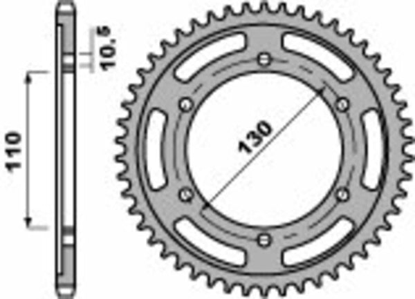 PBR Standard C45 Steel заден плотове 241 - 530 241 45 C45