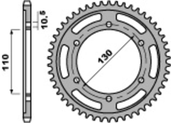 PBR Standard C45 Steel заден прок 241 - 530 241 47 C45