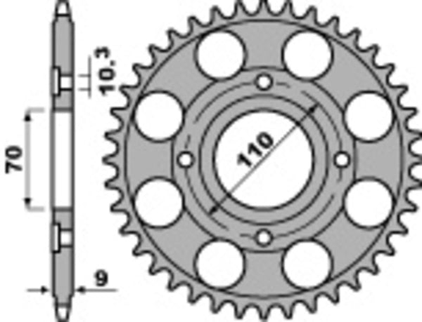 PBR Standard C45 Steel заден прок 247 - 520 247 35 C45