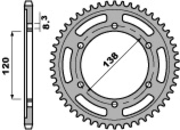 PBR Standard C45 Steel заден плотове 253 - 525 253 40 C45