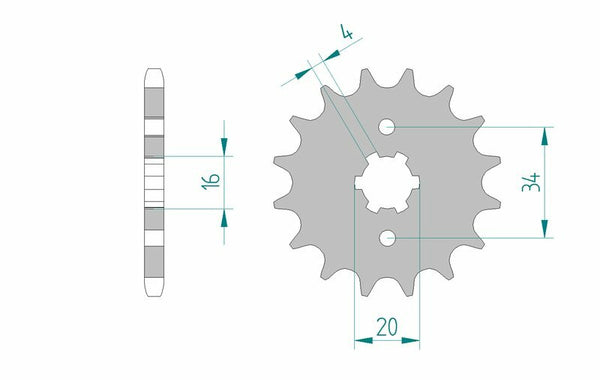 Afam Steel Standard Front Spook 21200 - 428 21200-14