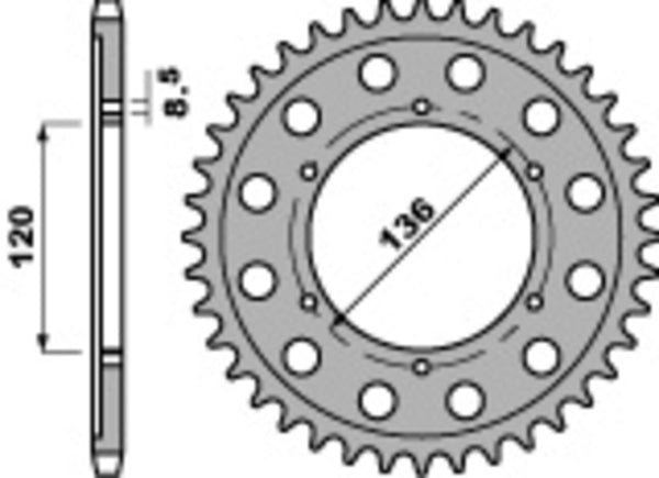 PBR стандарт C45 Steel заден спойт 4324 - 428 4324 55 C45