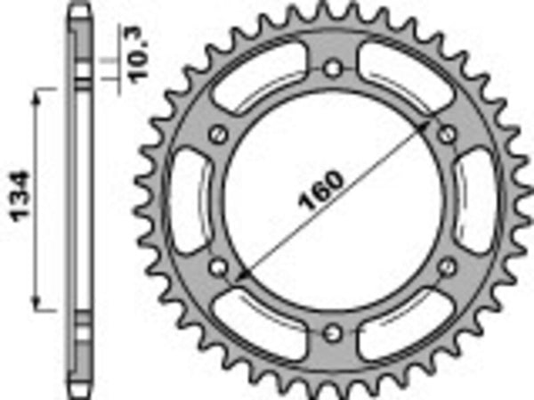 PBR Ultra -Light Aluminium заден Spropet 4405 - 525 4405 45 L