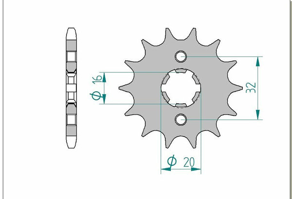 Afam Steel Standard Front Spook 21208 - 428 21208-14