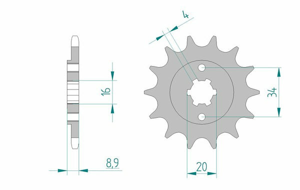 AFAM Steel Standard Front Spook 21300 - 520 21300-13