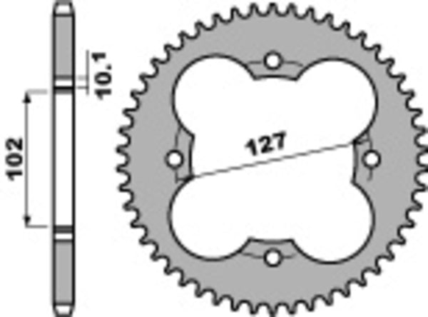 PBR Standard C45 Steel задно слепо 4480 - 520 4480 37 C45