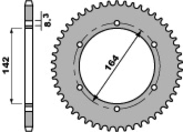 PBR Standard C45 Steel задно слепче 4525 - 428 4525 52 C45
