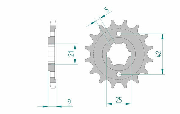 AFAM Steel Standard Front Spook 21304 - 428 21304-17