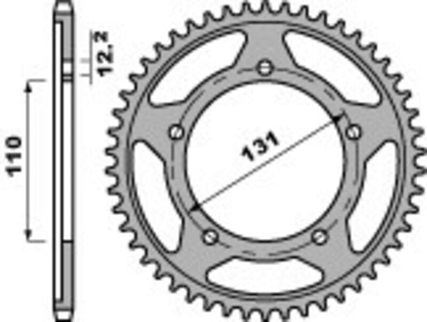 PBR Ultra -Light Aluminium заден Spropet 4585 - 525 4585 42 L