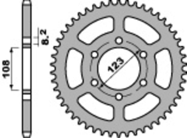 PBR Standard C45 Steel заден спойт 4607 - 428 4607 49 C45