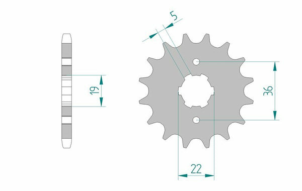 AFAM Steel Standard Front Spook 21305 - 428 21305-15