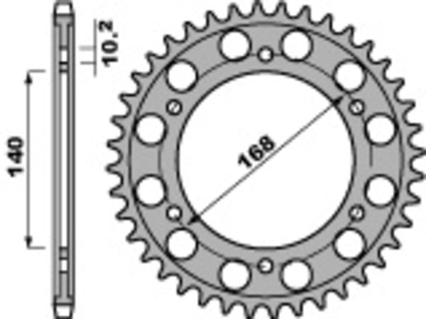 PBR Standard C45 Steel заден спойт 4613 - 525 4613 42 C45